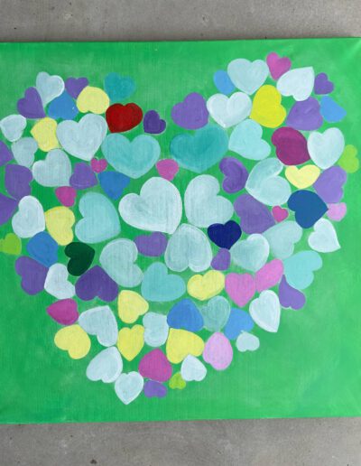 Berührungen, 60x60, Acryl auf Leinwand, Preis auf Anfrage